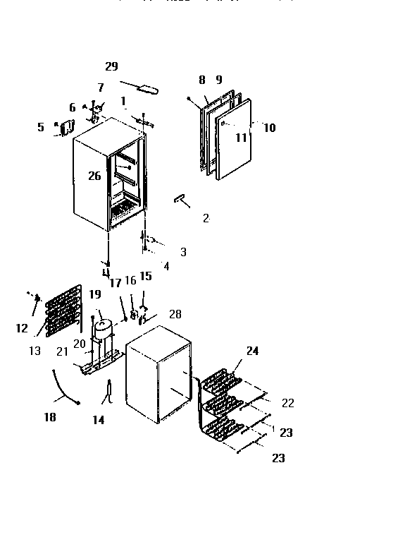 Kenmore 5649235012 compact refregerator diagram