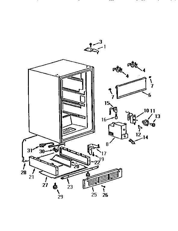 Kenmore 5649936111 cabinet parts diagram