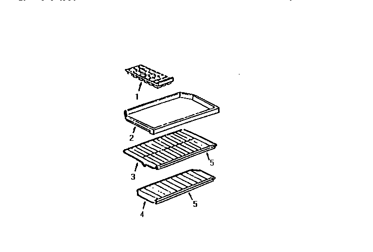 Kenmore 5649936111 shelves and accessories diagram