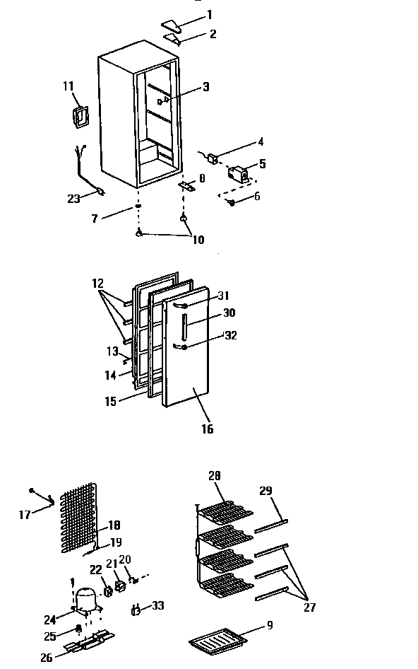 Kenmore 5649237010 cabinet parts diagram