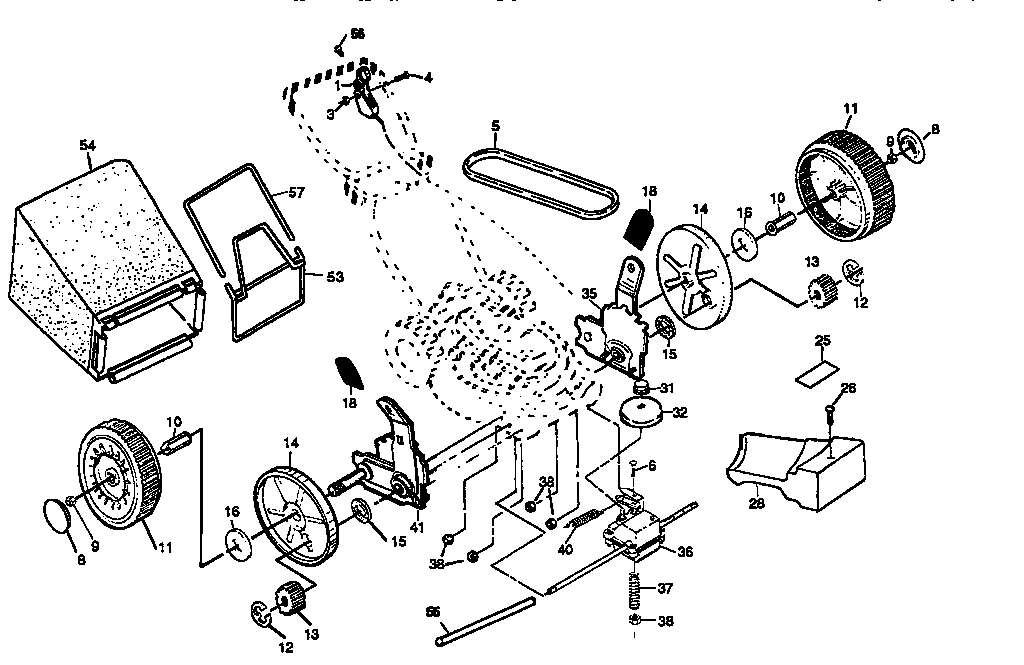 Craftsman 917376370 drive assembly diagram
