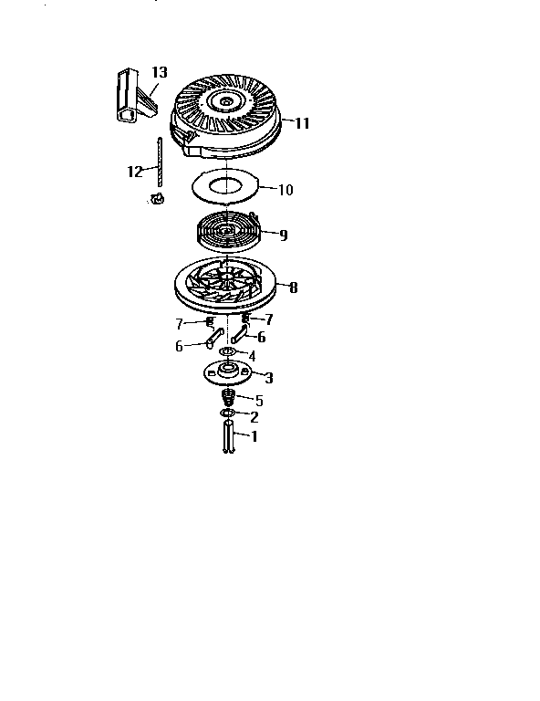 Generac 9618-0 rewind starter 590688 (71/143) diagram
