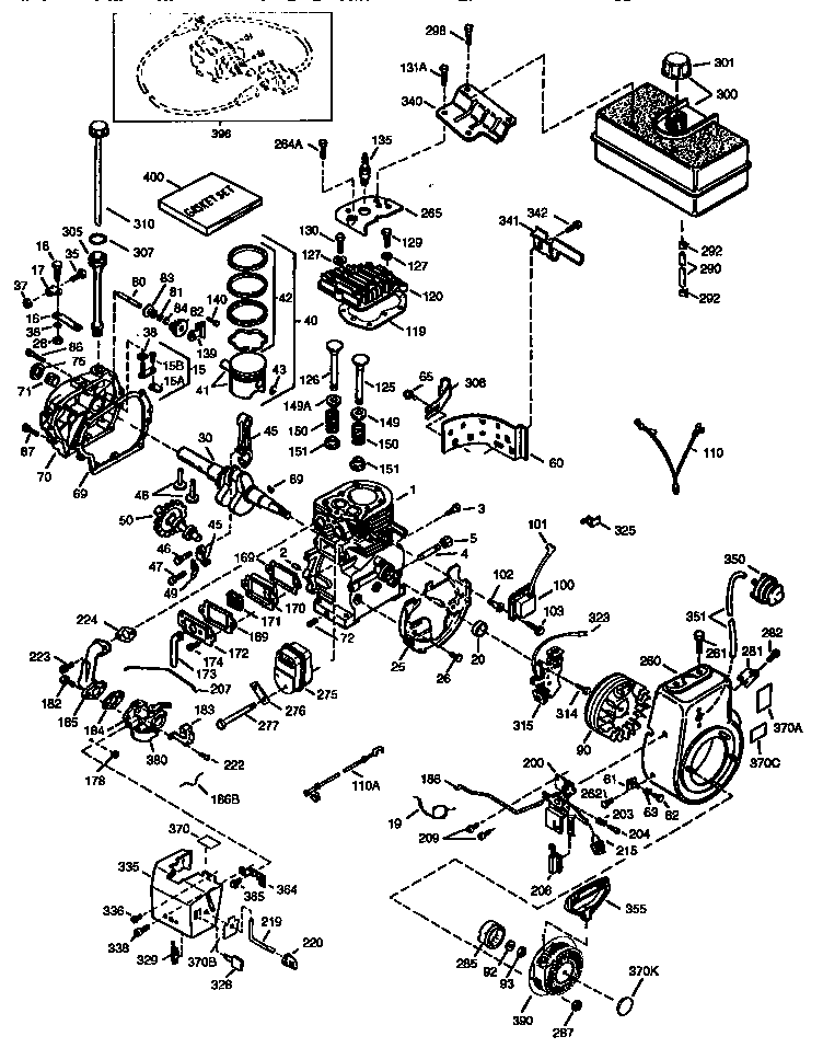 Craftsman 536886650 engine (71,143) 143.978001 diagram