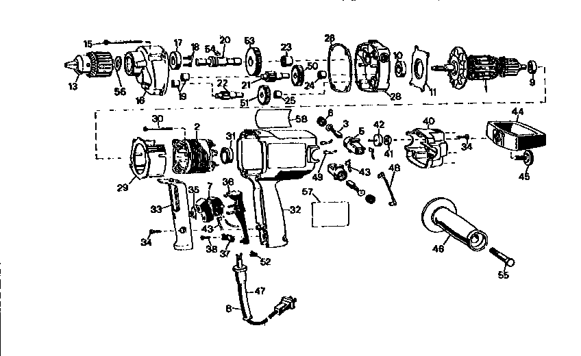 DeWalt D130-04 TYPE 2 unit parts diagram