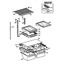 Kenmore 3639762811 shelf parts diagram