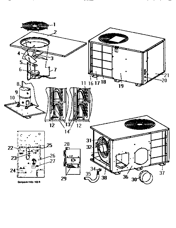 Coleman Evcon BPCH0481BA functional replacement parts diagram