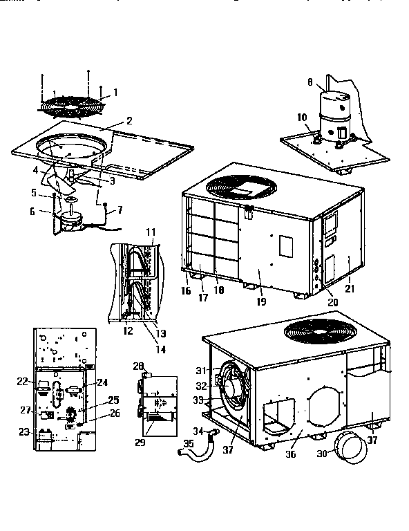 Coleman Evcon CPCH0301BA unit parts diagram