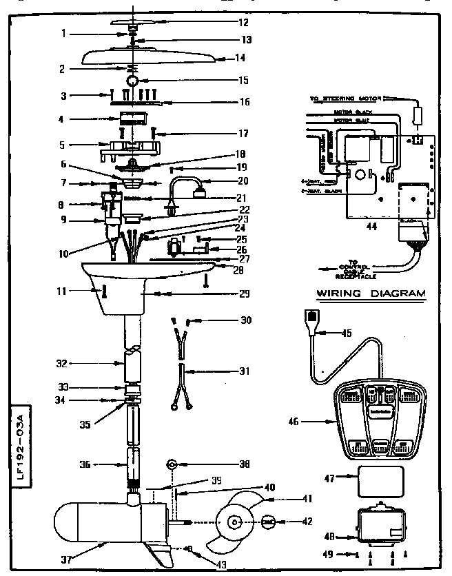 Motorguide L320ES unit parts diagram