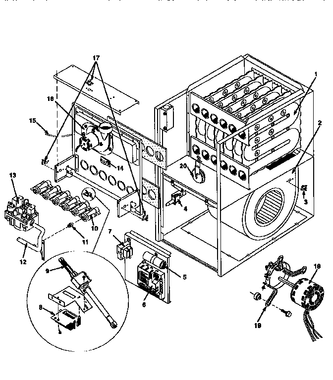 ICP GNJ075N12A1 functional replacement parts diagram