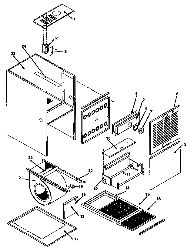 ICP GNJ100N12A1 non-functional replacement parts diagram