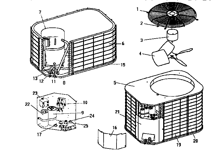 Coleman Evcon DRCS0421BB unit parts diagram