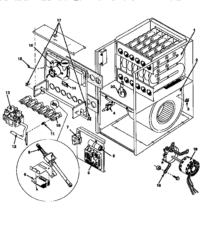 ICP GNJ100N20A1 functional replacement parts diagram