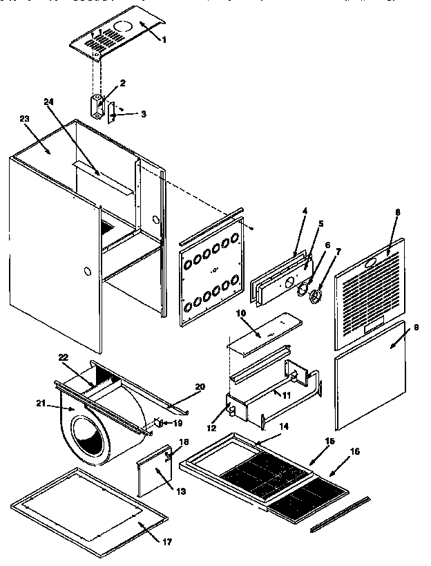 ICP GNJ100N20B1 non-functional replacement parts diagram
