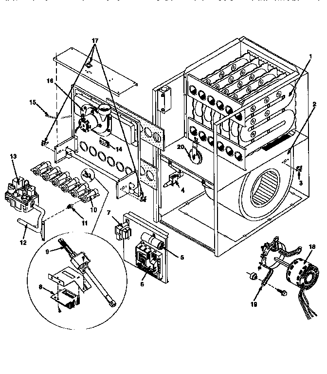 ICP GNJ150N20A1 functional replacement parts diagram