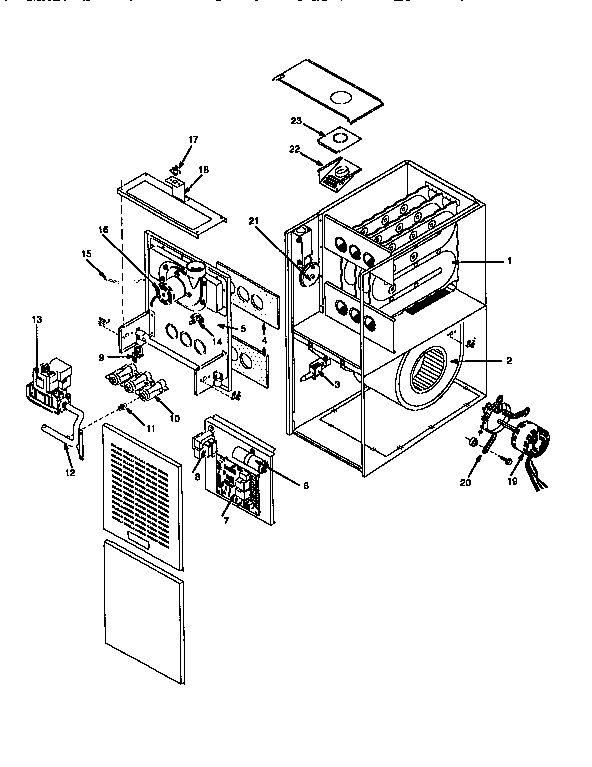 ICP NUG3100AHA1 functional replacement parts diagram