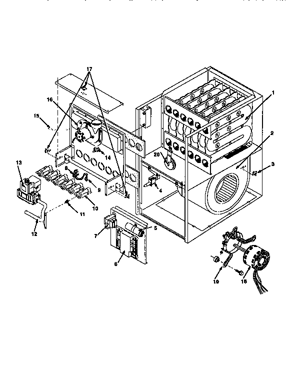 ICP NTC5100BJC1 functional replacement parts diagram