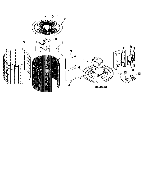 ICP ACS024A2B2 unit parts diagram