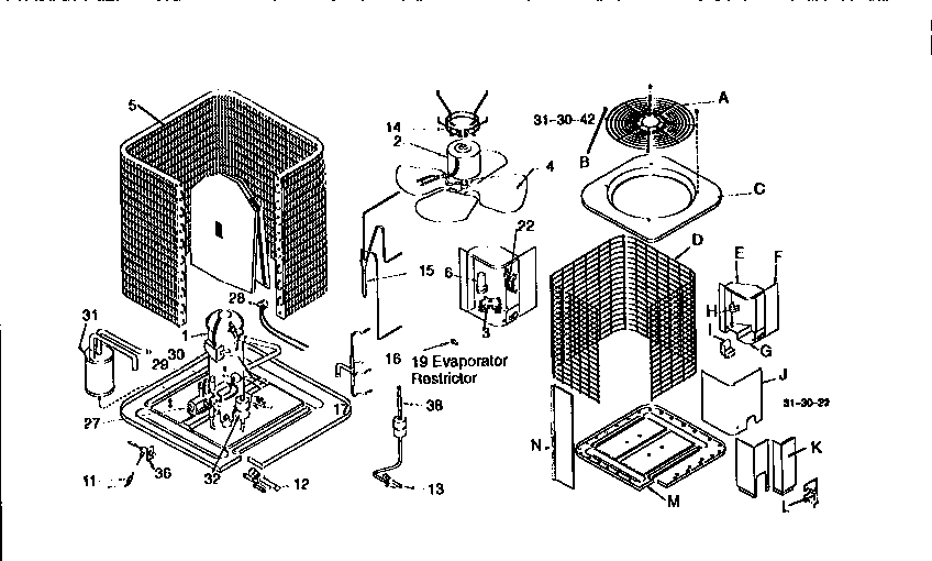 ICP CH5536VHC1 unit parts diagram