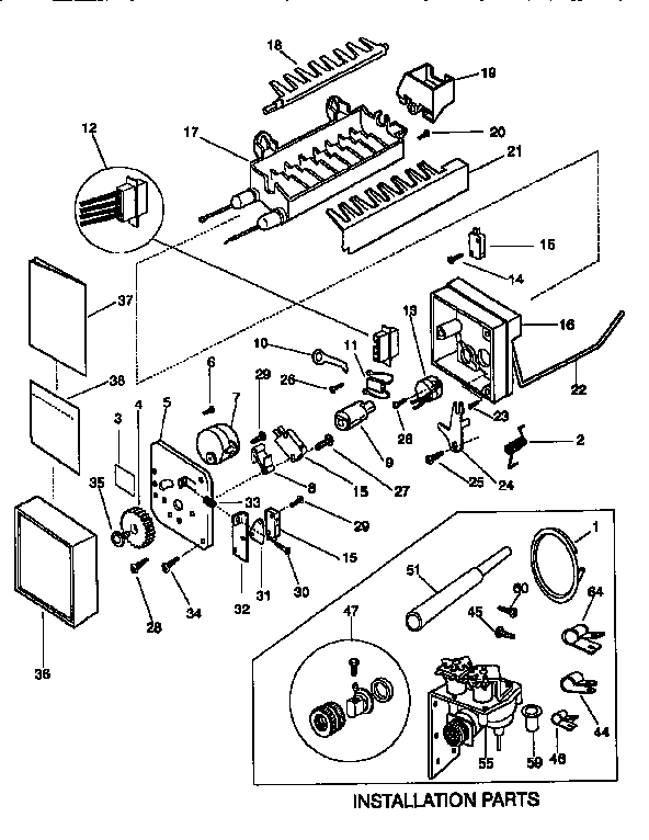 Frigidaire FRS24WSCB2 ice maker diagram