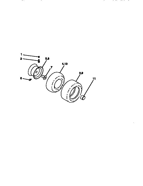 Craftsman 917252522 wheels and tires diagram