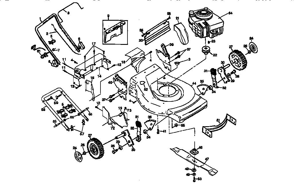 Craftsman 917376931 mower deck diagram
