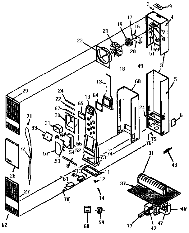 Kenmore 693356220 functional replacement parts diagram