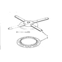 KitchenAid KUDG23HBWH0 lower washarm and strainer diagram