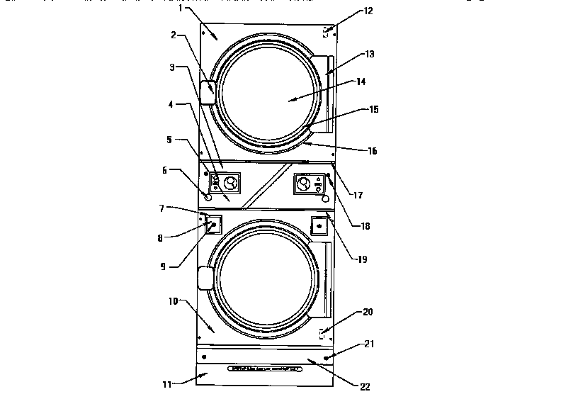 International Dryer 30STG/MR controls and coin box diagram