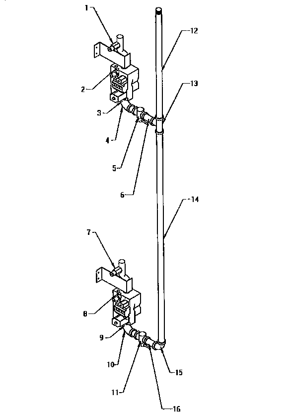 International Dryer 30STG/MP gas valve diagram