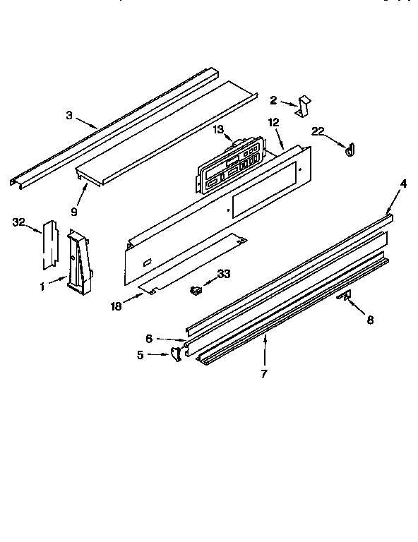 Kenmore 66545759690 control panel diagram