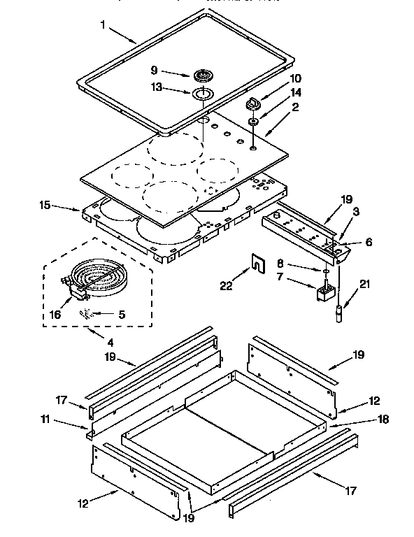 Kenmore 66545759690 cooktop diagram