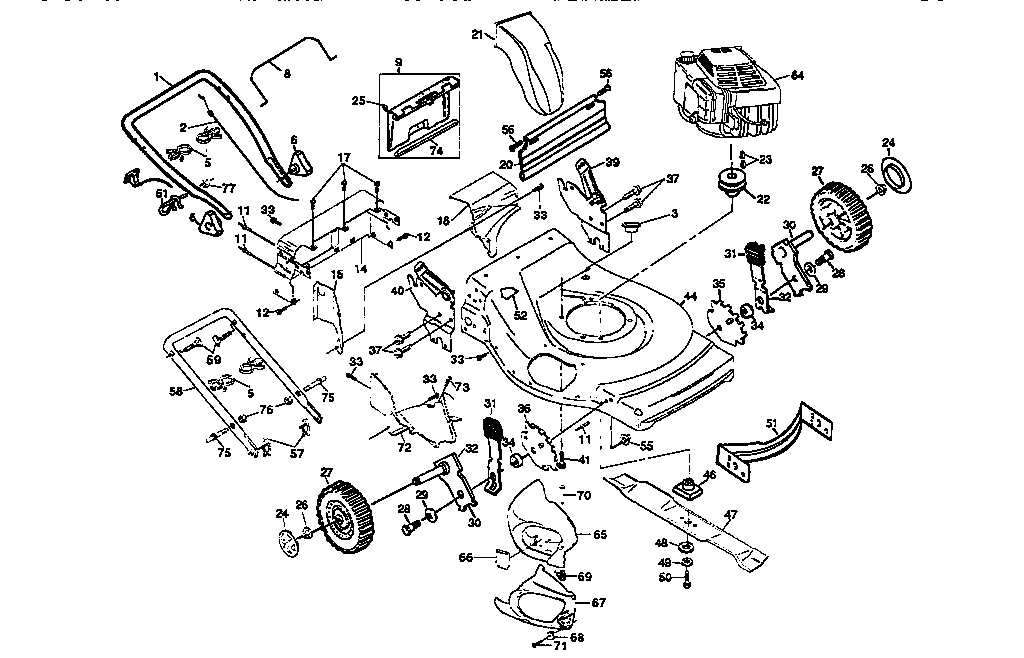 Craftsman 917376341 main frame diagram