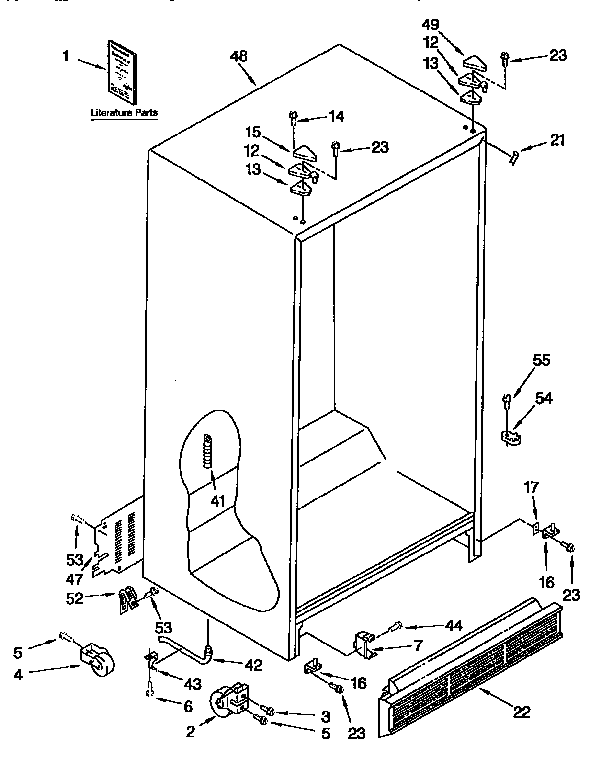 Kenmore 1069550581 cabinet diagram