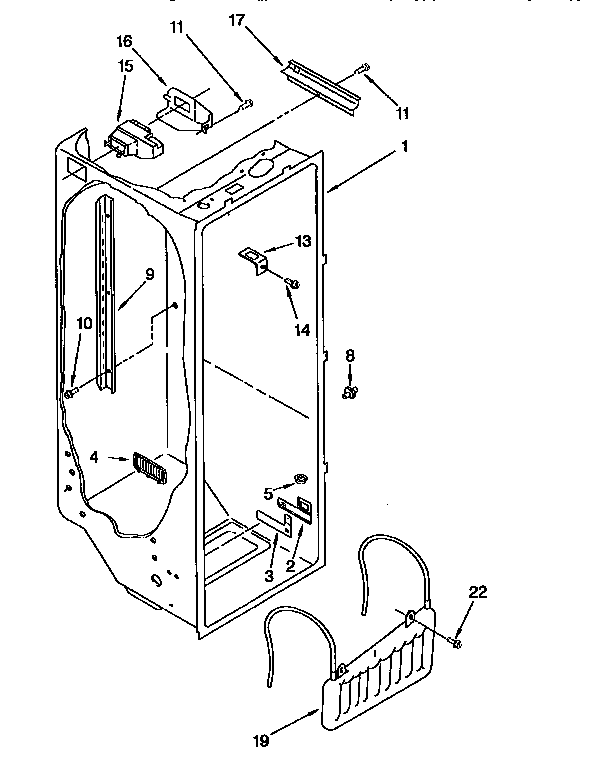 Kenmore 1069550581 refrigerator liner diagram