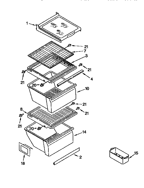 Kenmore 1069550581 refrigerator diagram