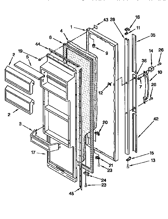 Kenmore 1069550581 refrigerator door diagram