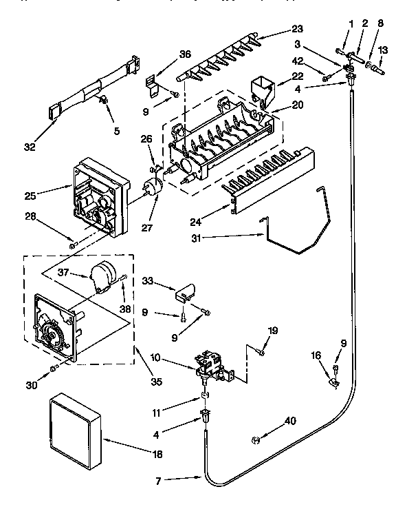 Kenmore 1069550581 icemaker diagram