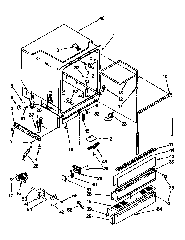 Whirlpool DU935QWDQ0 tub assembly diagram