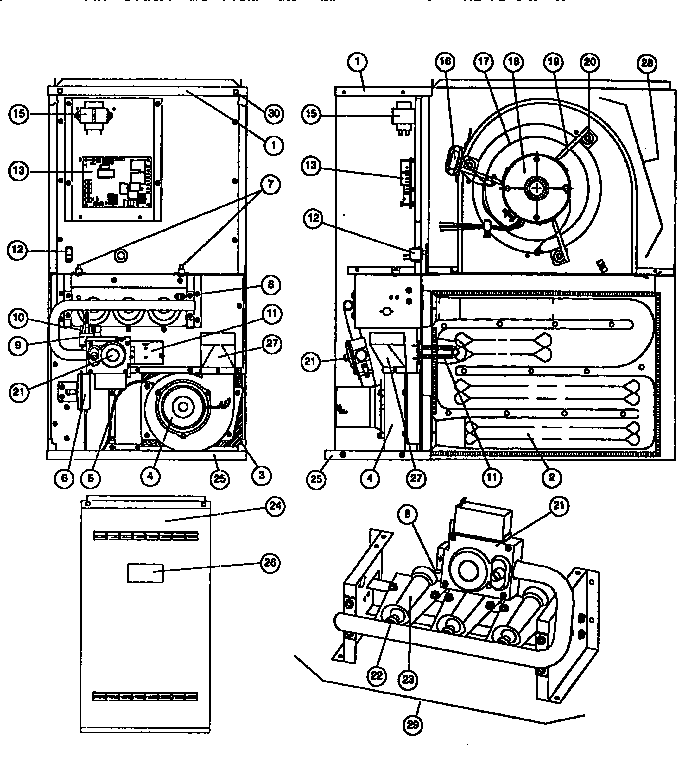 Coleman Evcon BGD07512AX unit parts diagram