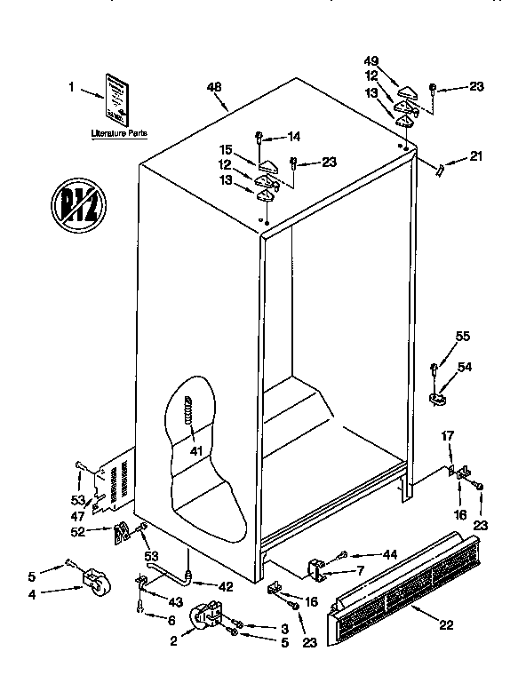 Kenmore 1069550751 cabinet diagram