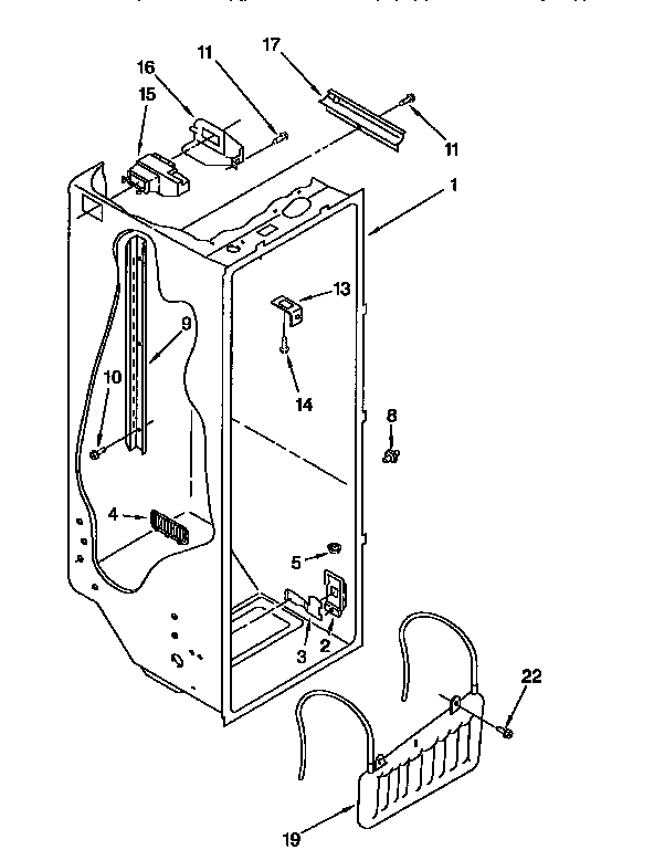 Kenmore 1069550751 refrigerator liner diagram
