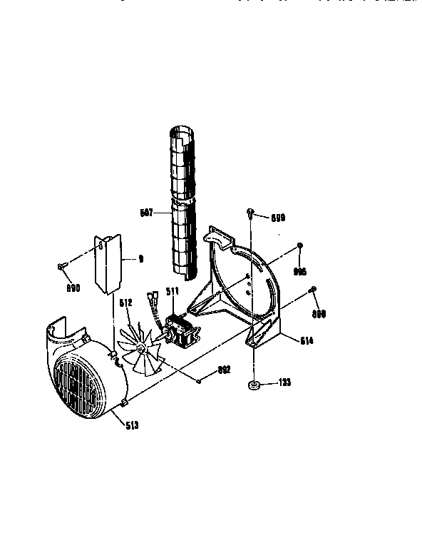 Kenmore 91146555691 blower section diagram