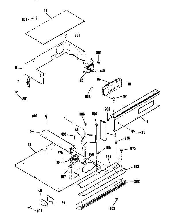 Kenmore 9113042592 control section diagram
