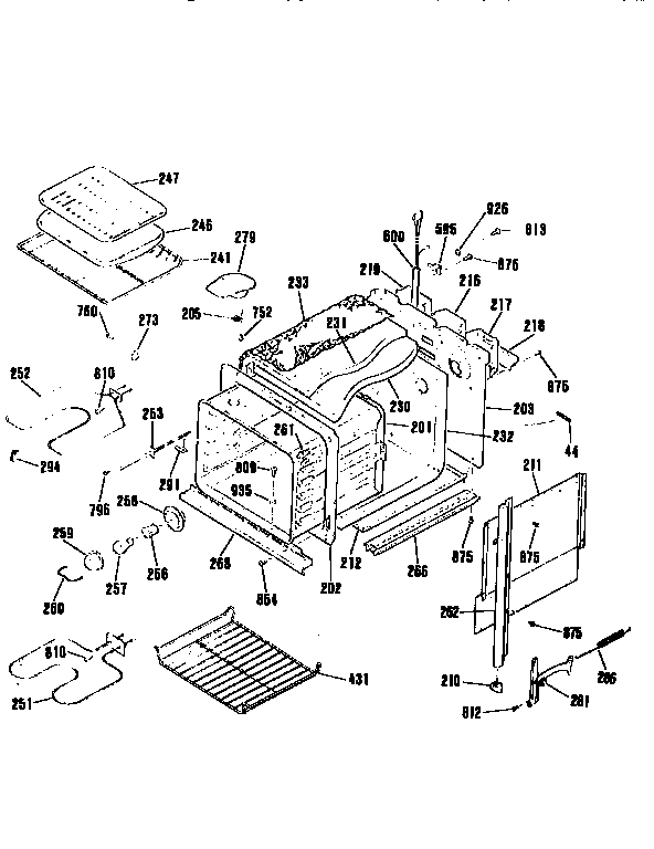 Kenmore 9114703993 body section diagram
