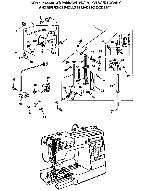 Kenmore 38519153690 presser bar assembly diagram