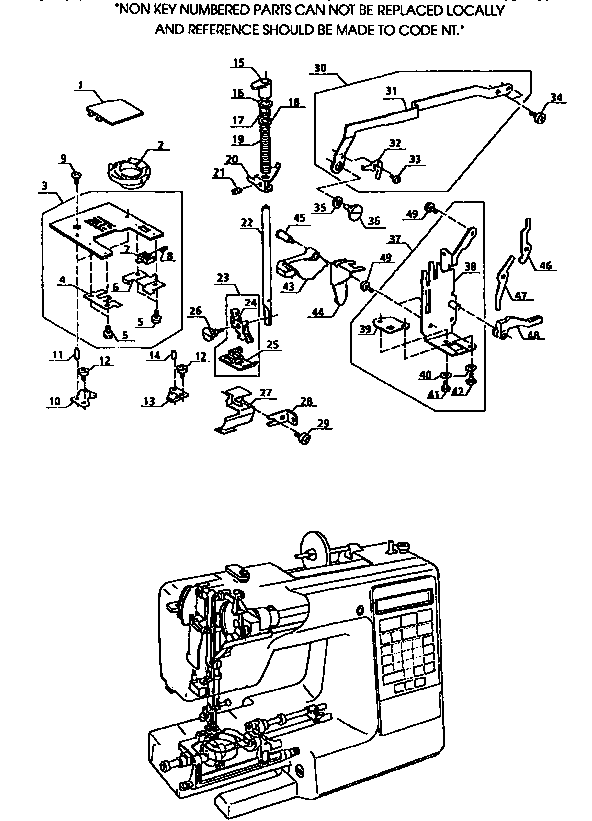 Kenmore 38519153690 zigzag guide assembly diagram