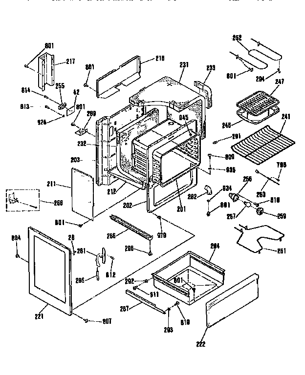 Kenmore 91195368591 body section diagram