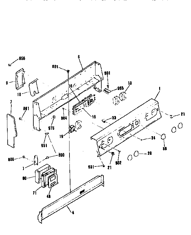 Kenmore 9119554591 backguard section diagram