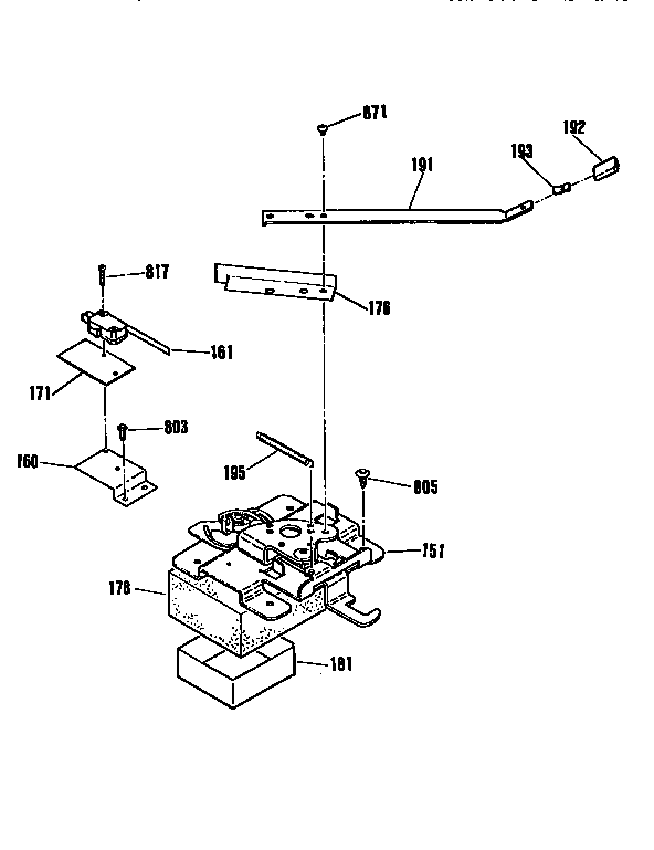 Kenmore 9119554591 door lock section diagram