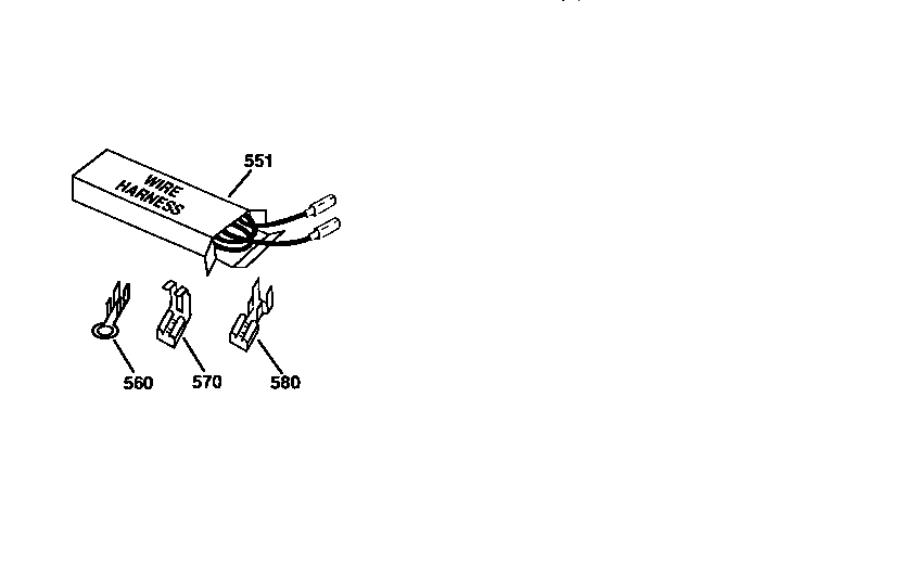 Kenmore 9119554591 harnesses and components diagram